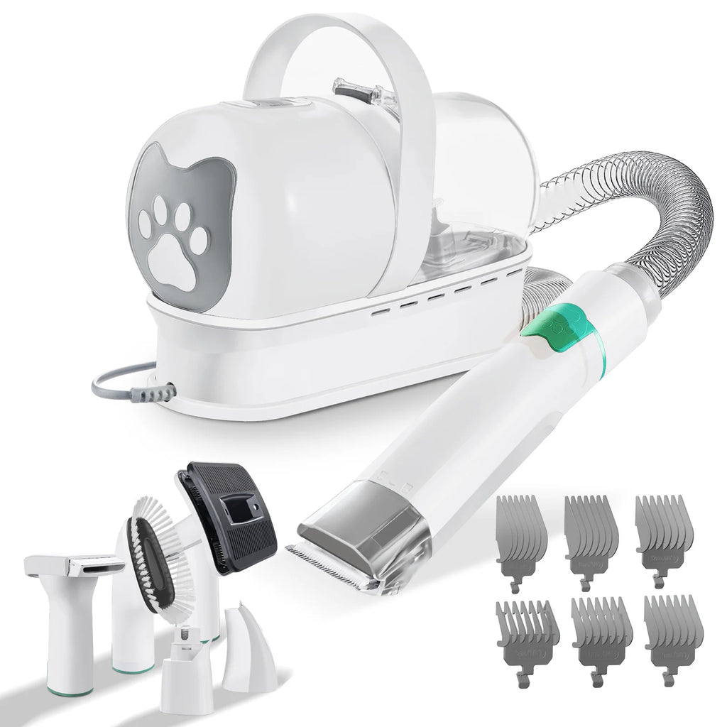 Kit toilettage avec aspiration et tondeuse silencieuse