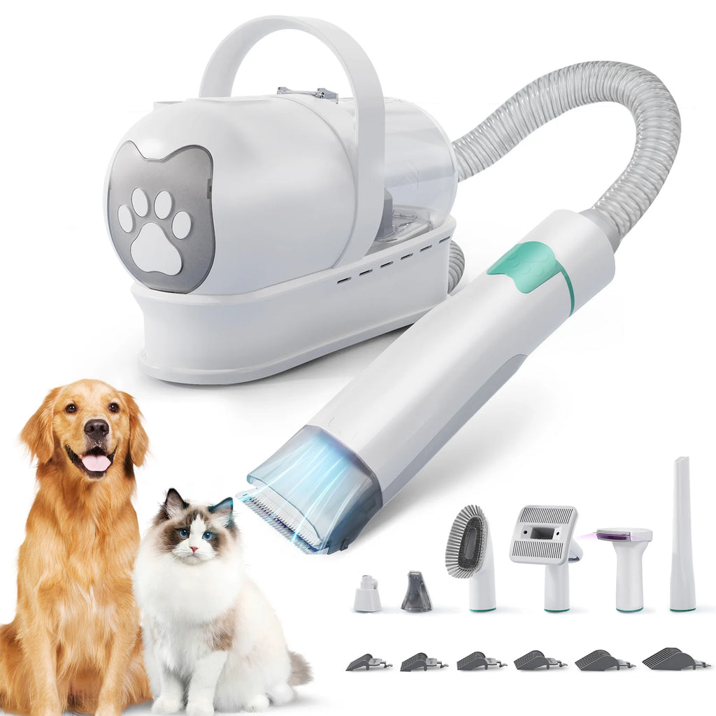 Kit toilettage avec aspiration et tondeuse silencieuse