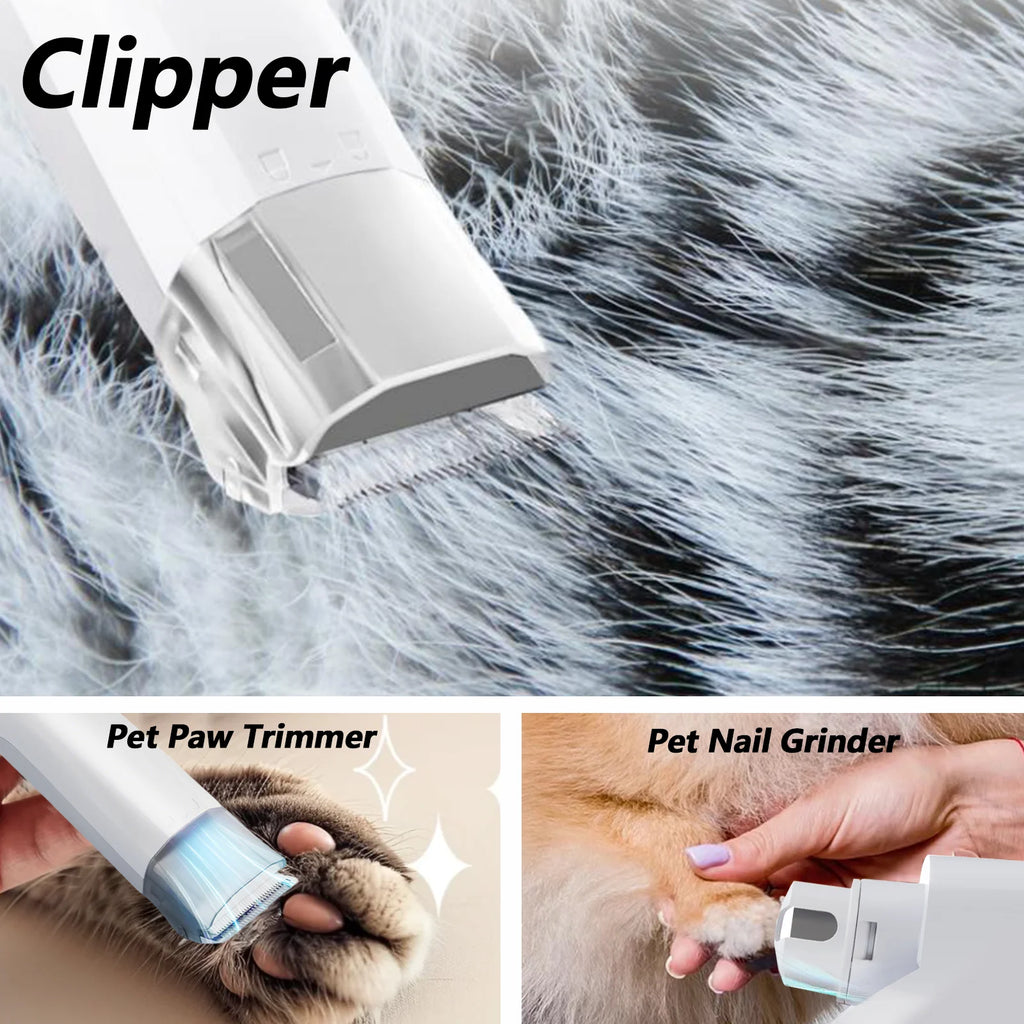 Kit toilettage avec aspiration et tondeuse silencieuse